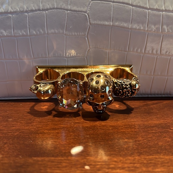 Alexander McQueen Croc Embossed Leather Satchel - Picture 5 of 12